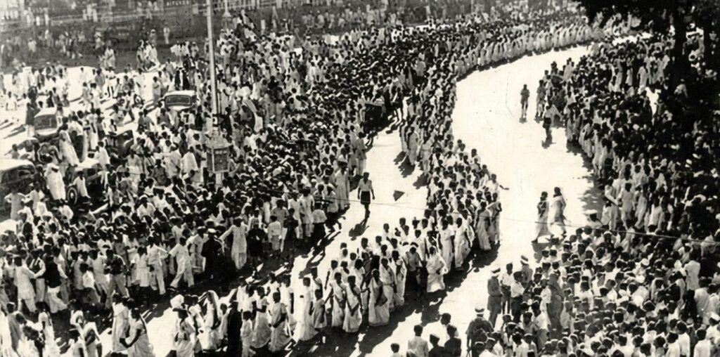 Indian freedom struggle Quit India Movement with Sardar Patel and Congress leaders