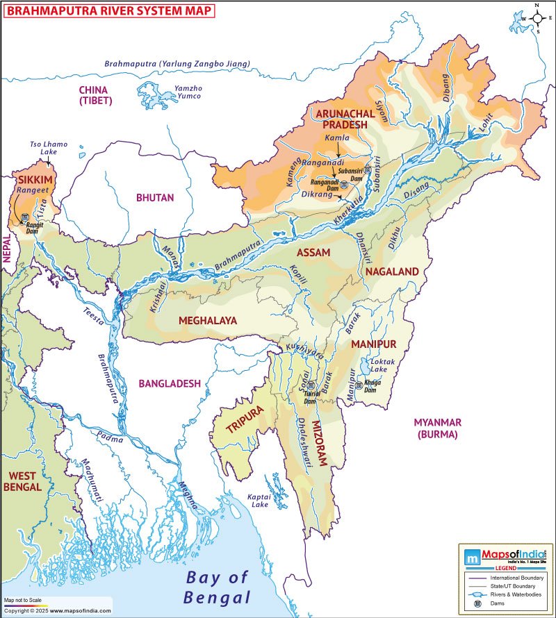 Battle of Saraighat 1671 location Brahmaputra river map